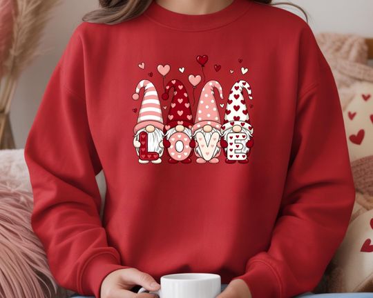 Discover Valentine's Day Gnomes Sweatshirt, Love Gnomes Sweat