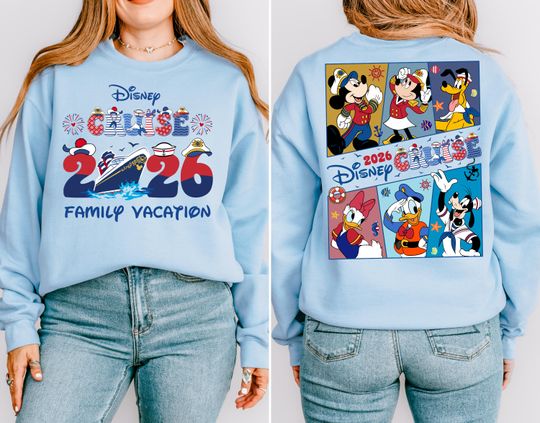 Discover Disney Cruise Family Vacation Sweatshirt, Disney Cruise 2026 Shirt, Matching Family Trip Hoodie, Disney Cruise Outfit