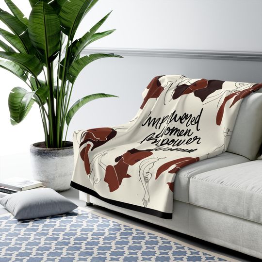 Discover Empowered Women Sherpa Fleece Blanket