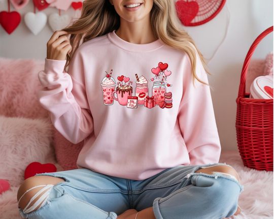 Discover Valentine Sweet Drinks Sweatshirt, Valentine's Day Sweat