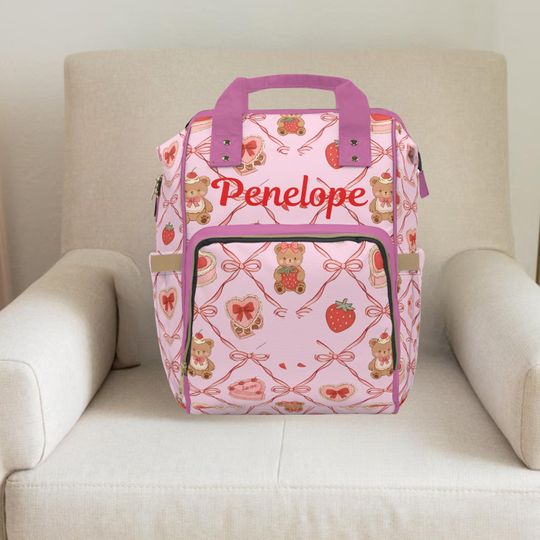 Discover Coquette Teddy Bear theme, Teddy bear ,Teddy bear nursery,Coquette baby shower,Girl diaper bag,Custom diaper bag,Beary first birthday