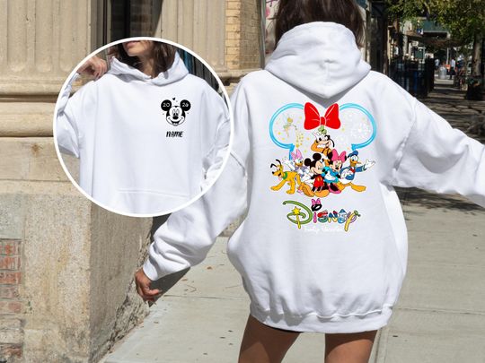 Discover Disney 2026 Only and  Back Hoodie,Family Disney Trip Hoodie,Mickey Minnie Shirt,Disney Vacation Tee,Matching Family Disneyland Shirt