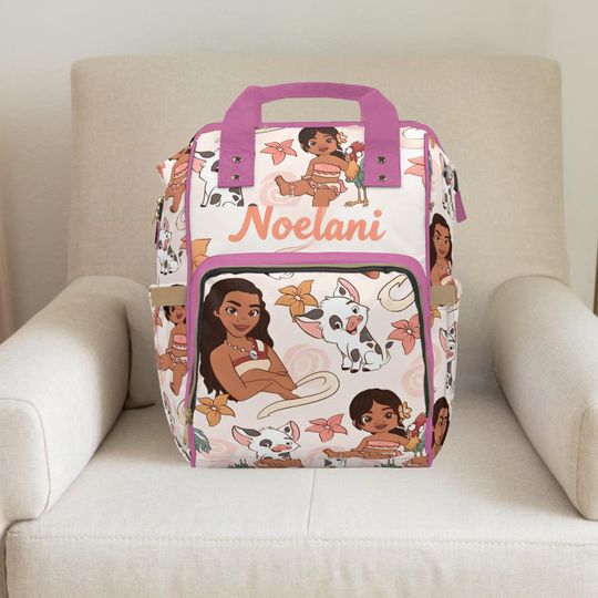 Discover Moana ,Princess Moana,Disney Princess,Girl Diaper bag,Custom diaper bag.Girl backpack,Moana Baby shower,Toddler gifts,Expecting mom gift