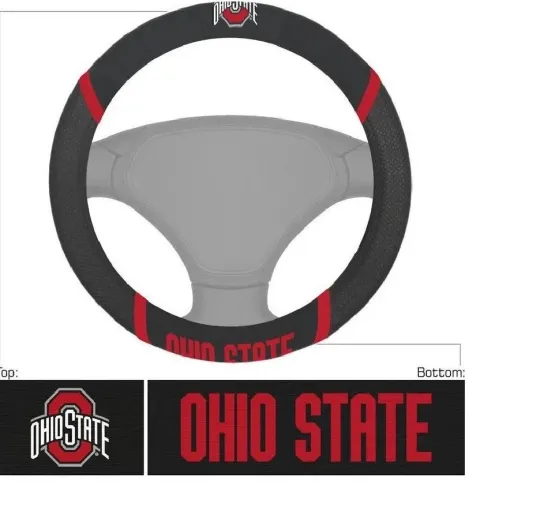 Discover Ohio State Buckeyes Universal Fit Car Truck Steering Wheel Cover