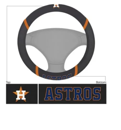 Discover Houston Baseball Synthetic Car Truck Steering Wheel Cover