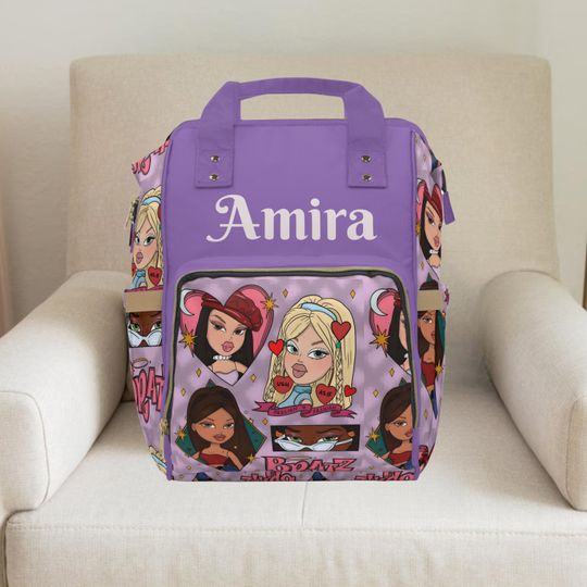 Discover Bratz Diaper Backpack: Unique Baby Girl Shower GiftBratz,Custom Bratz,Bratz accessories,girl diaper bag,unique newborn gifts,