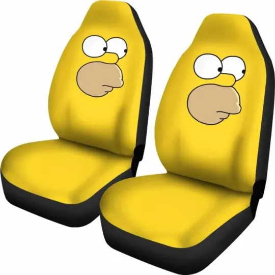 Discover Homer Simpson Seat Cover Universal F for Car