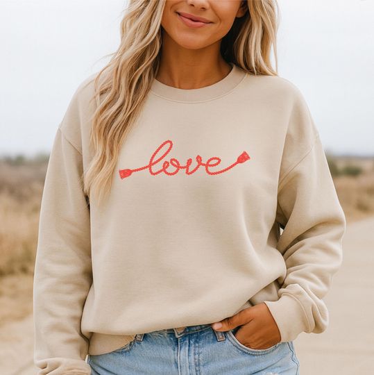 Discover Love Rope Script T-Shirt, Minimal Aesthetic Valentine Top