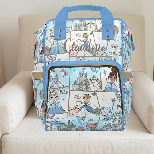 Discover Cinde,Princess Cinde,Disney Princess,Girl diaper bag,Diaper bag,Custom diaper bag,Princess baby shower ,Custom baby gift