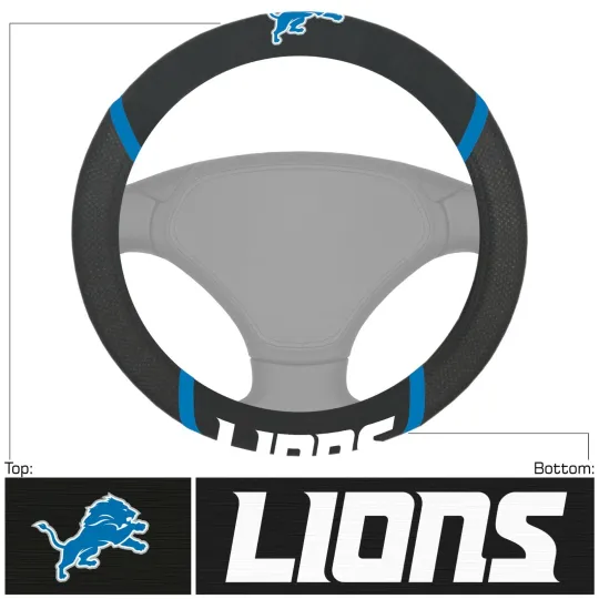 Discover New football Detroit Universal Fit Car Truck Steering Wheel Cover Licensed