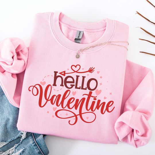 Discover Romantic Hello Valentine Graphic Shirt
