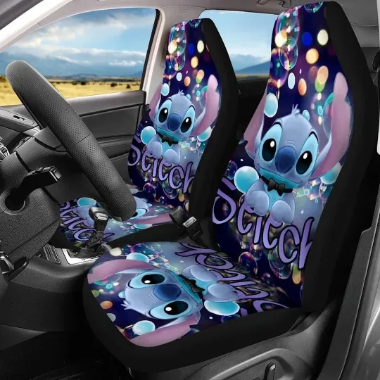 Discover Stitch And Bubbles Gift For Lilo And Stitch Fans Car Seat Covers