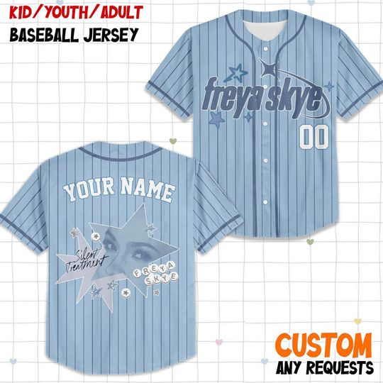 Discover Personalized Freya Skye Silent Treatment Baseball Jersey, Custom Stars Align Tour 2026 Festival Jersey for Kid Youth Adult
