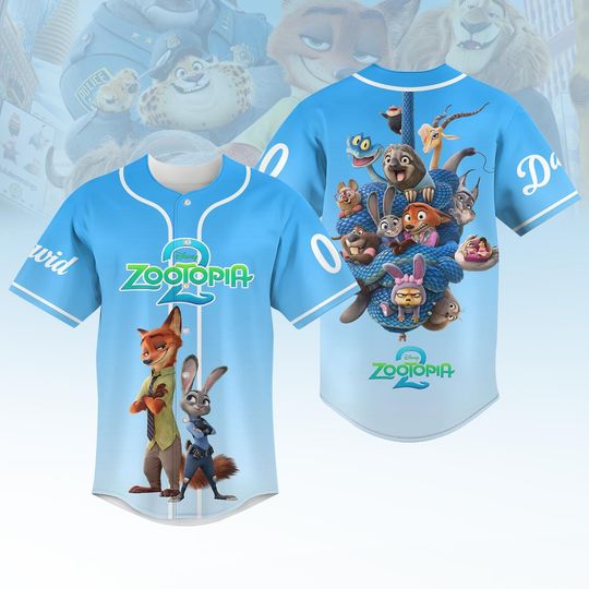 Discover Custom Disney Zootopia Baseball Jersey, Zootopia Characters Baseball Shirt, Judy Hopps Nick Wilde Gary De'Snake Shirt, Disneyland Gift