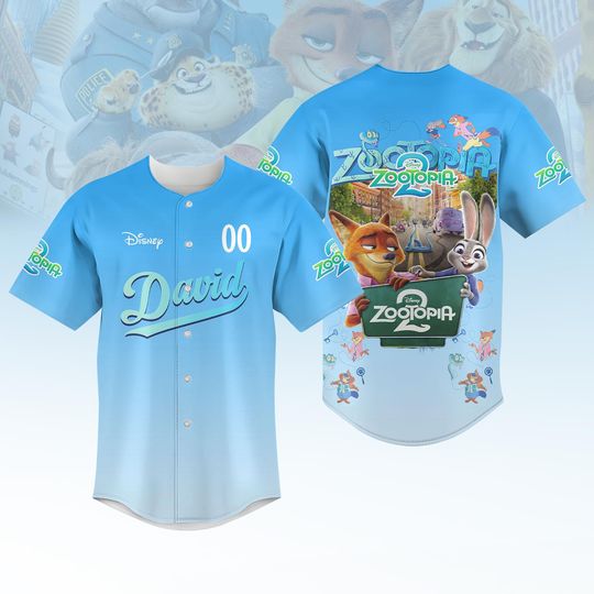 Discover Custom Disney Zootopia 2 Baseball Jersey, Zootopia Characters Baseball Shirt, Judy Hopps Nick Wilde Gary DeSnake Shirt, Disneyland Gift