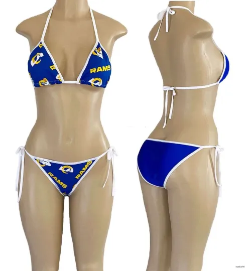Discover Los Angeles Rams String Bikini Set, Two Piece Swimsuit Women's Swimwear