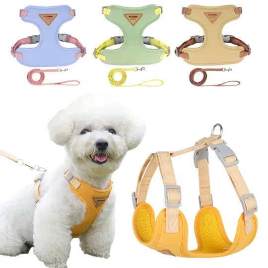 Discover Puppy Harness and Leash Set, Breathable Pet Harness for Small and Medium-Sized Dogs and Cats, French Bulldog, Chihuahua, Poodle Pet Supplies