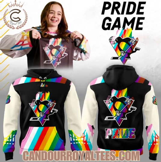 Discover Pittsburgh Penguin Pride Game 2025 3D Hoodie