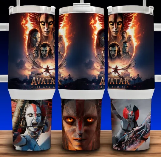 Discover 40oz Avatar - Fire and Ash - Pandora - Navi Movie Cup Mug Tumbler