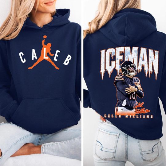 Discover Cal.eb Williams Ice Man Cool Celebration Touchdown Sweatshirt Hoodie, Chiacago Football Fan Gameday Shirt, Retro American Football Bootleg