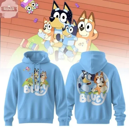 BlueyDad Family Playtime Version 2026 3D All Over Printed Hoodie