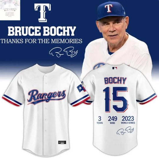 Discover Texas Ranger X Bruce Bochy Thanks For The Memories Jersey