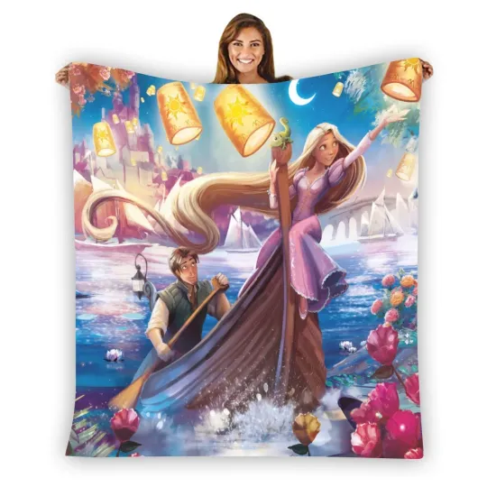 Tangkled Princess Rapunzel Character Disney Fleece Blanket
