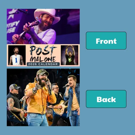 Posty Music 2026 Calendar Gifts, Post Malone Holiday Gifts Wall Art Calendar
