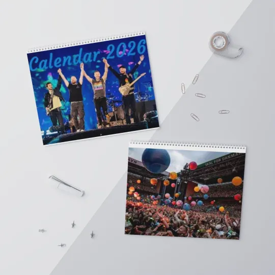 Discover Coldplay Wall Calendar 2026, Music of the Spheres Tour Home Decor