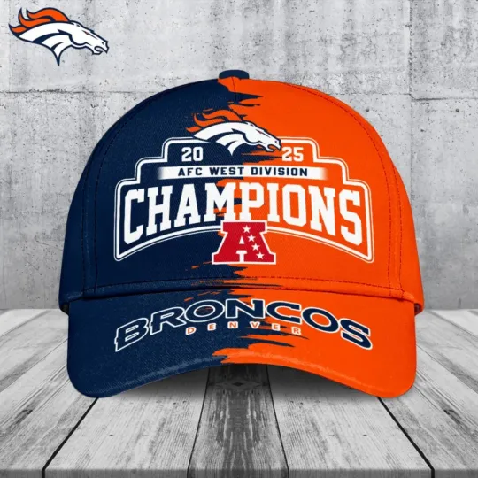 Discover Denver Bronco 2025 AFC West Champions Classic Cap