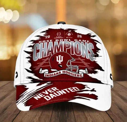 Discover Indianaa Hoosie-R Football 2026 Rose Bowl Champions Classic Cap