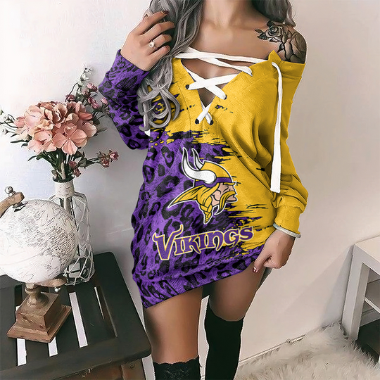 Minnesota Vikings Lace-Up Sweatshirt
