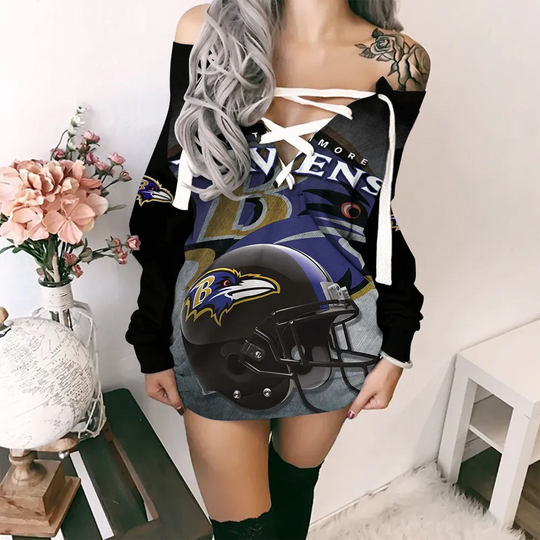 Baltimore Ravens Lace-Up Sweatshirt