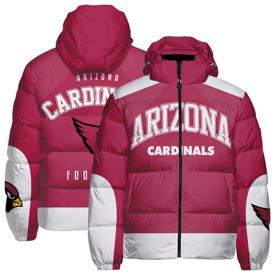 Arizonna Cardinals Hooded Puffer Jacket