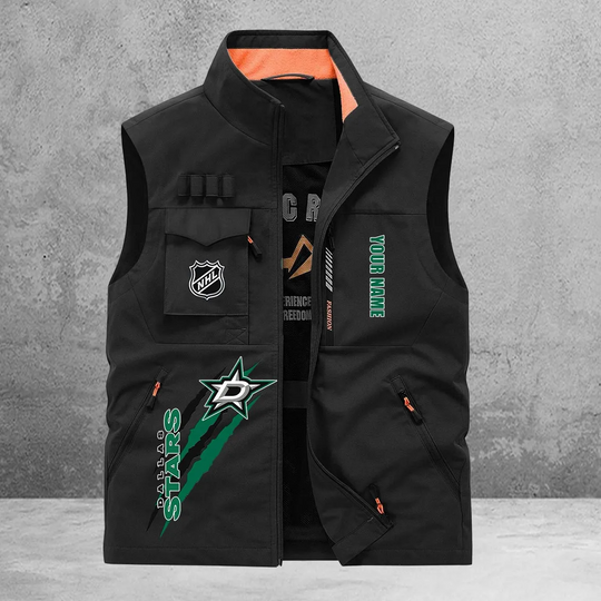 Dallas Stars New Personalized Multi-Pockets Vest