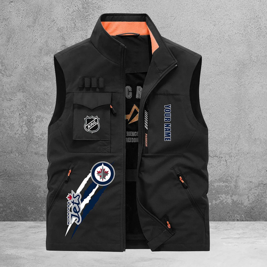 Winnipeg Jets New Personalized Multi-Pockets Vest