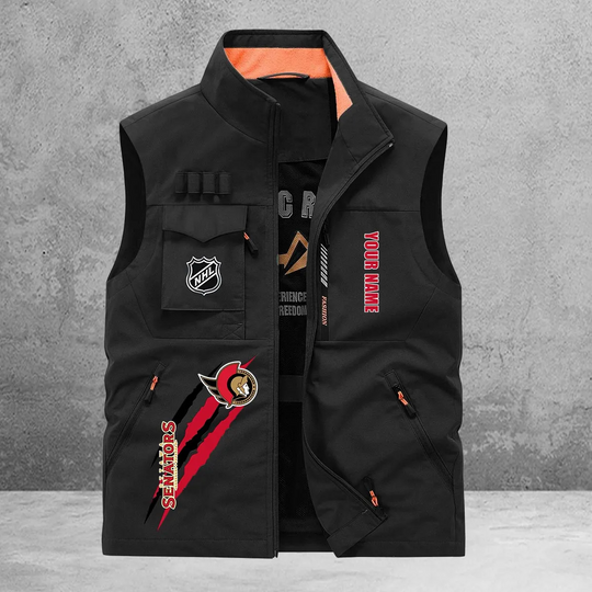 Ottawa Senators New Personalized Multi-Pockets Vest