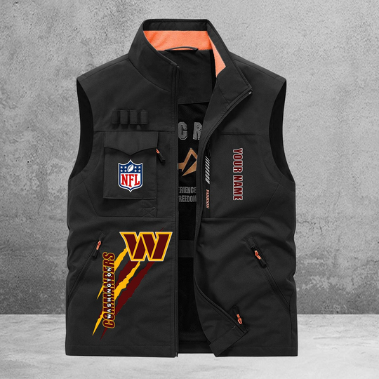 Washington Commanders New Personalized Multi-Pockets Vest