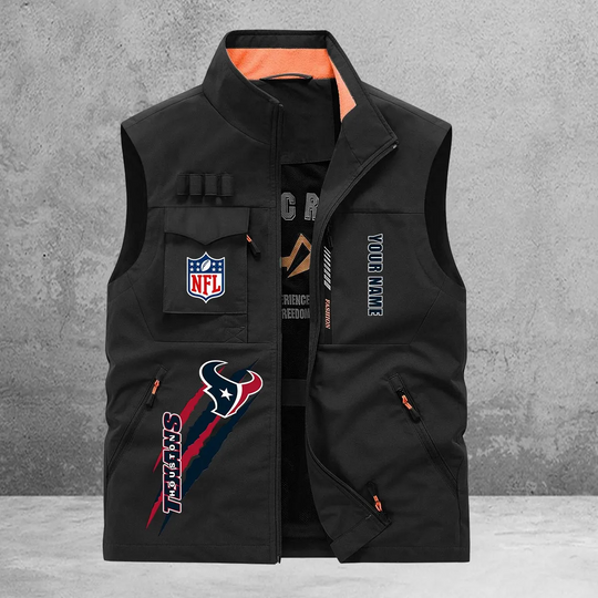 Houston Texans New Personalized Multi-Pockets Vest