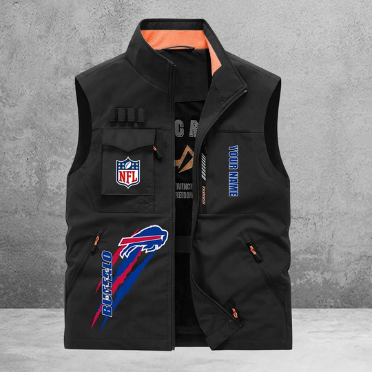 Buffalo Bills New Personalized Multi-Pockets Vest