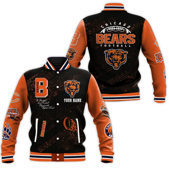 Customize Your Name Chicago Bears Baseball Jacket