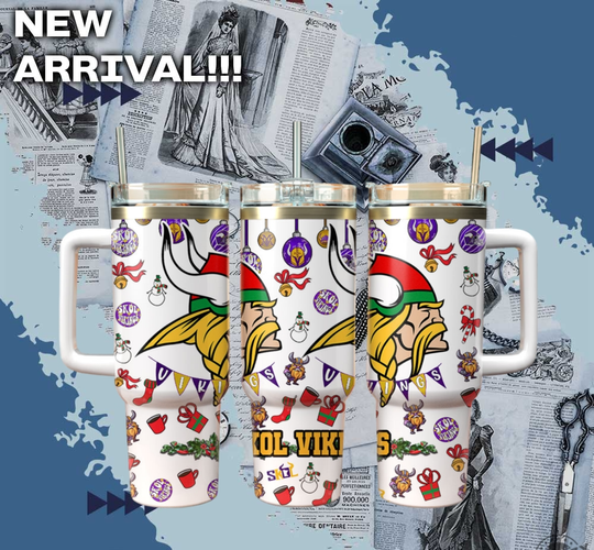 football Minnesota Vikings V2 Cup Tumbler With Handle