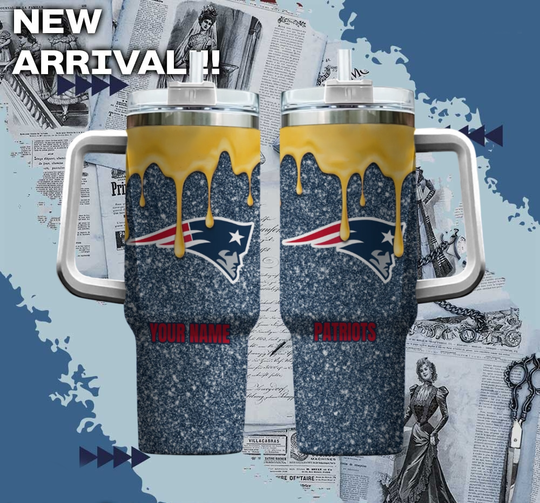 football New England Patriots America Football Custom Name Tumbler