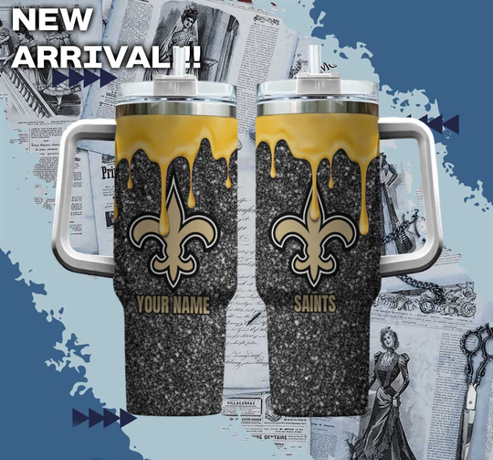 football New Orleans Saints America Football Custom Name Tumbler