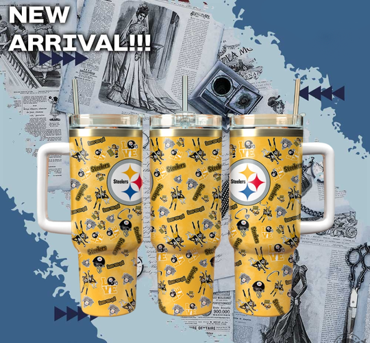 Discover football Pittsburgh Steeler V2 Cup Tumbler With Handle
