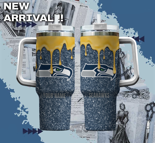 football Seattle Seahawks America Football Custom Name Tumbler