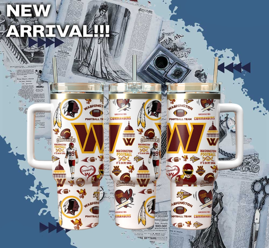 football Sports Football Washington Commanders Cup Tumbler With Handle