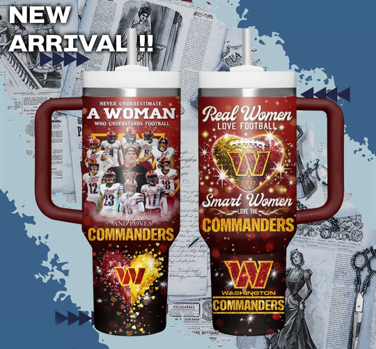 Discover football Sports Washington Commanders Real Women Love Football Cup Tumbler With Handle