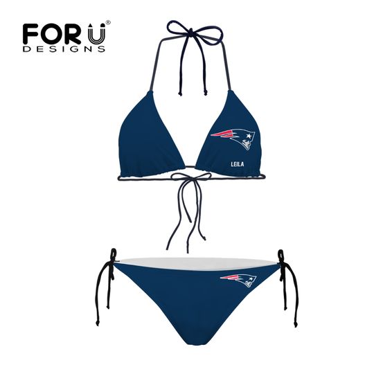 New England Football Team Patriots Summer Beach Women's Bikini Swimsuit