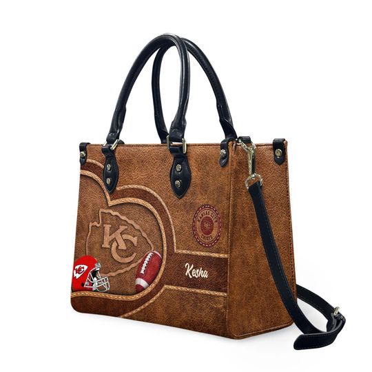 Custom Kansas City Football Team Chiefs Leather Bag
